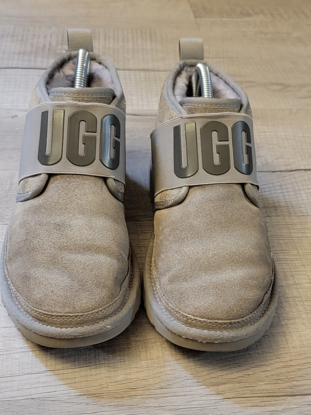 UGG Kids Taupe Slip-On Suede Shoes